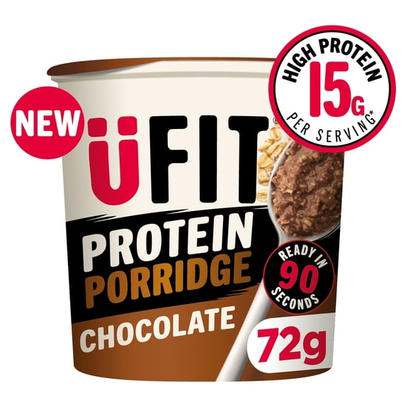 UFIT Protein Chocolate Porridge Pot 72g, Imported from Britain