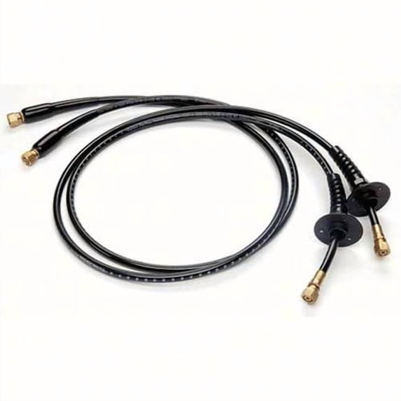 UFLEX Hydraulic OB-BHBR Hose Kit with Pre-Crimped Brass Fittings, Bulkhead Fittings and Bend Restrictors on Both Ends, 2pk