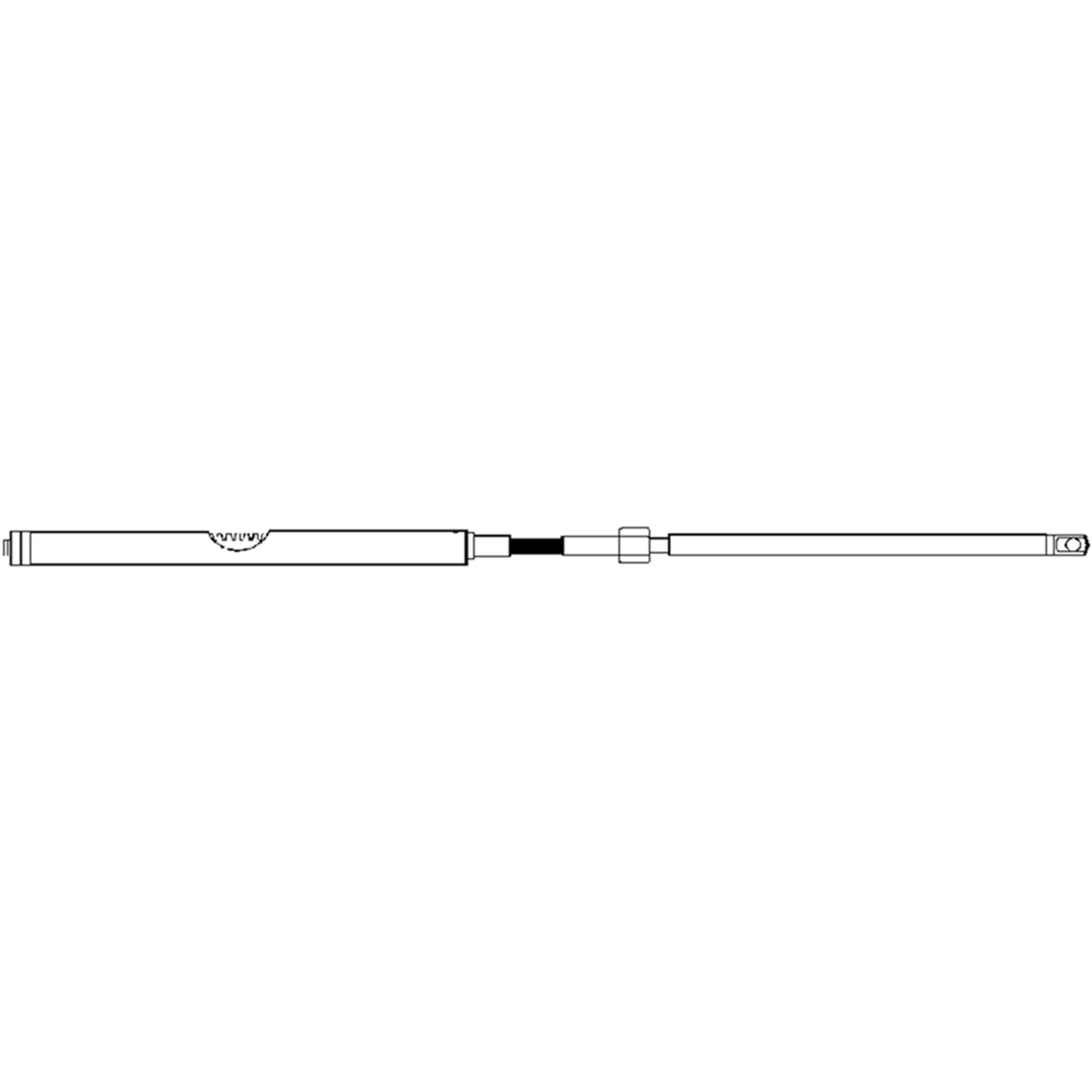UFLEX M86 Universal Rack and Pinion Steering Cable, Replaces UFLEX, Morse Command 200 or