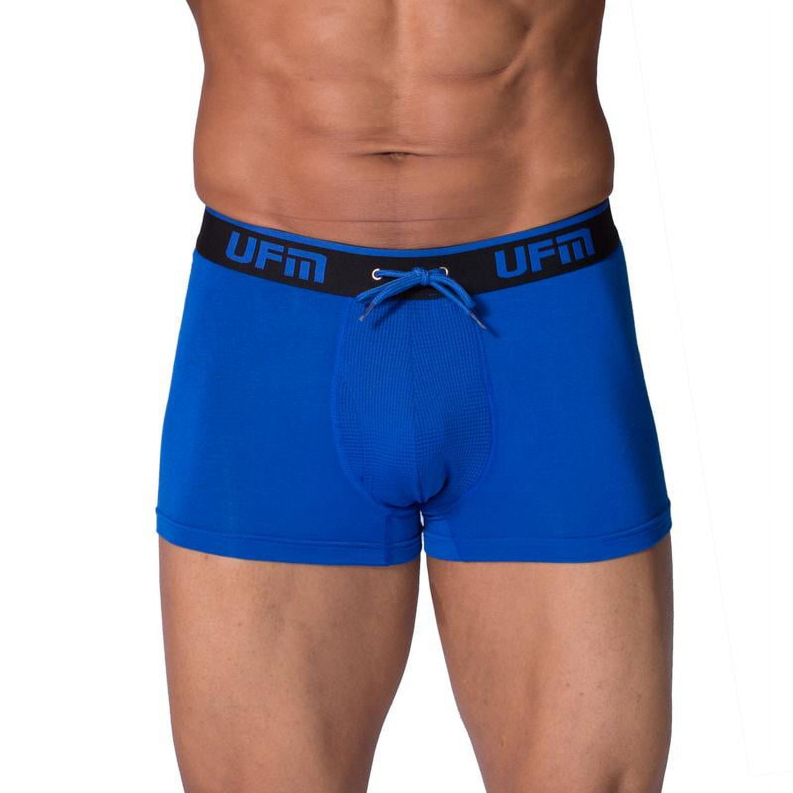 UFM Men's Polyester Trunk w/Patented Adjustable Support Pouch Underwear for  Men Royal Blue 54 