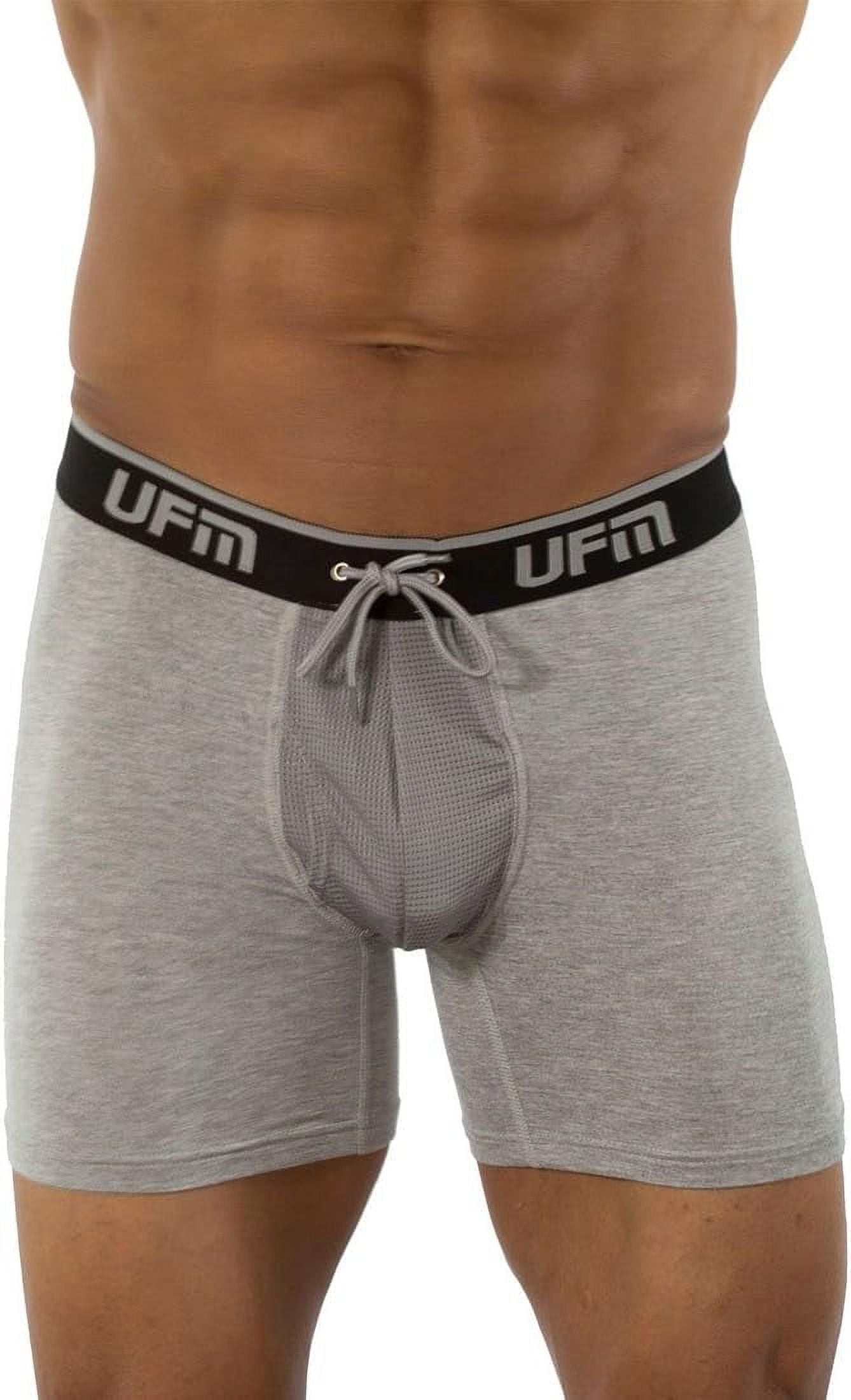 UFM Mens Bamboo Boxer Brief w/Patented Adjustable Support Pouch