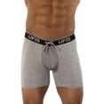 thumbnail image 1 of UFM Mens Bamboo/Spandex 3 inch Inseam Trunk featuring UFM's Exclusive Patented Adjustable Support Pouch, Regular Support, Gray, 44-46 waist, 1 of 4