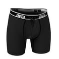 thumbnail image 1 of UFM Mens Bamboo/Spandex 6 inch Inseam Boxer Brief Featuring UFM's Exclusive Patented Adjustable Support Pouch, Max Support, Black, 36-38 Waist, 1 of 3