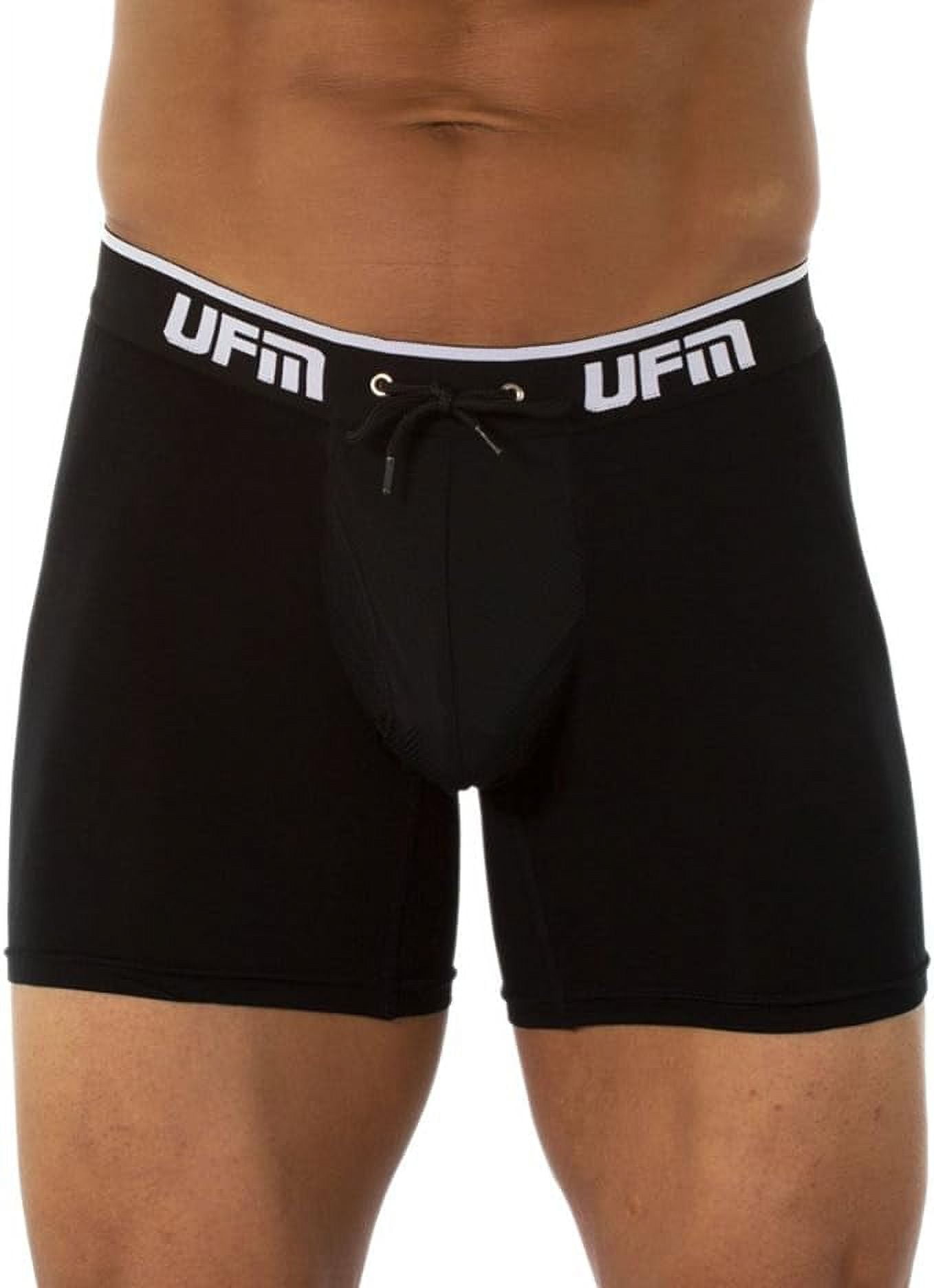 UFM Men's Boxer Briefs With Patented Pouch – 6" Polyester Spandex, MAX Support, Camo