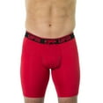thumbnail image 1 of UFM Mens Polyester/Spandex 9 inch Inseam Long Boxer Brief featuring UFM's Exclusive Patented Adjustable Support Pouch, Regular Support, Red, 24-26 waist, 1 of 4