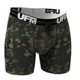 thumbnail image 1 of UFM Mens Underwear, 6 Inch Inseam Poly-Spandex Mens Boxer Briefs, Adjustable REG Support Pouch Mens Boxers, 36-38(L) Waist, Camo, 1 of 3