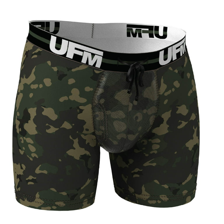 UFM Mens Underwear, 3 Inch Inseam Poly-Spandex Mens Boxer