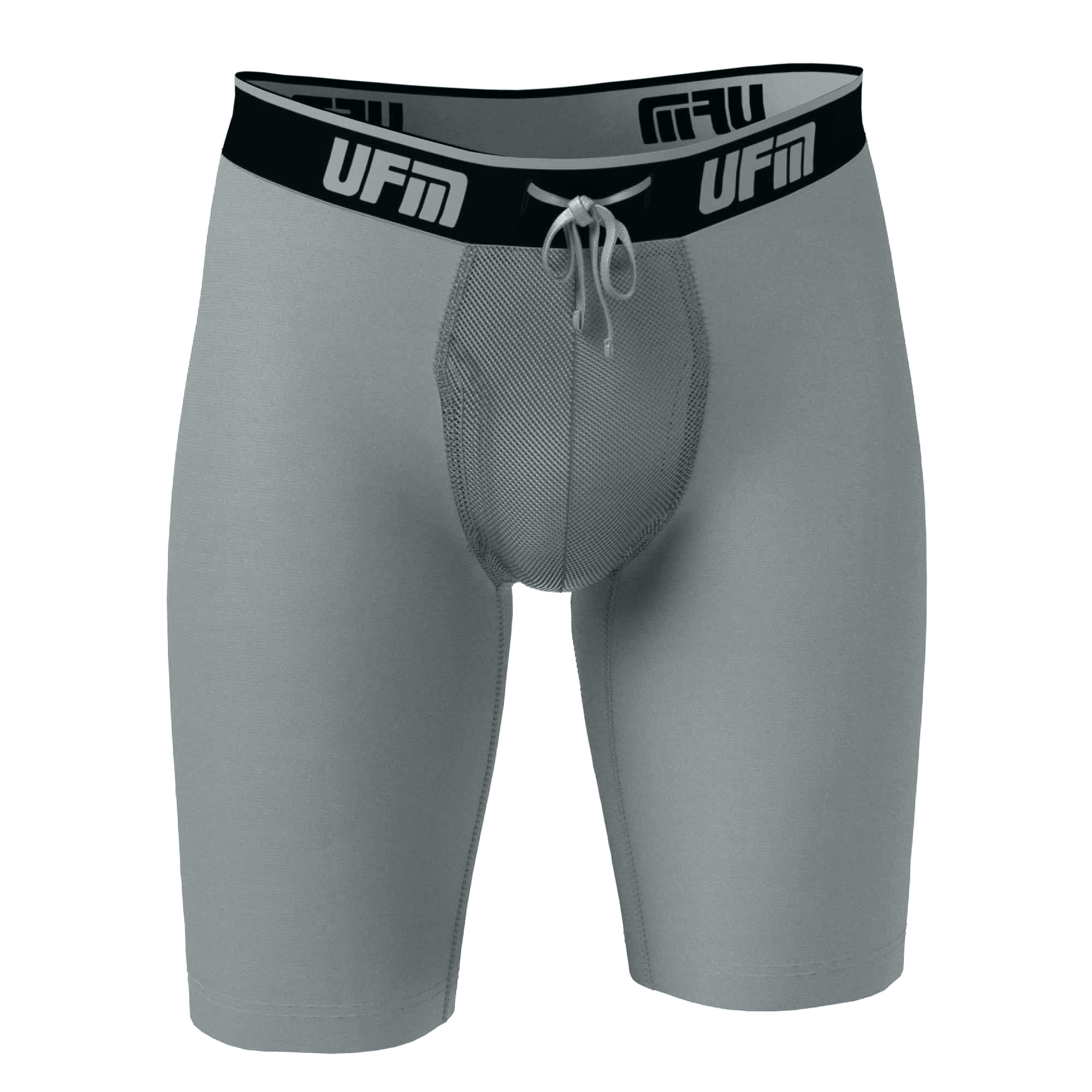 UFM Mens Underwear, 9 Inch Inseam Poly-Spandex Mens Boxer Briefs