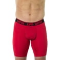 thumbnail image 1 of UFM Mens Underwear, 9 Inch Inseam Poly-Spandex Mens Boxer Briefs, Adjustable Support Pouch Mens Boxers, 40-42 Waist, Red, 1 of 6
