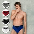 thumbnail image 1 of UFM Mens Underwear, Polyester-Spandex Mens Briefs, Regular and Adjustable Support Pouch Men Underwear, 52-54 waist, Royal Blue, 1 of 5