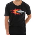 thumbnail image 1 of UFO Alien Spaceship Graphic Design Unisex Ring Spun Cotton Vintage Short Sleeve Crewneck Tee Shirt - Vintage Black 3XL, 1 of 4