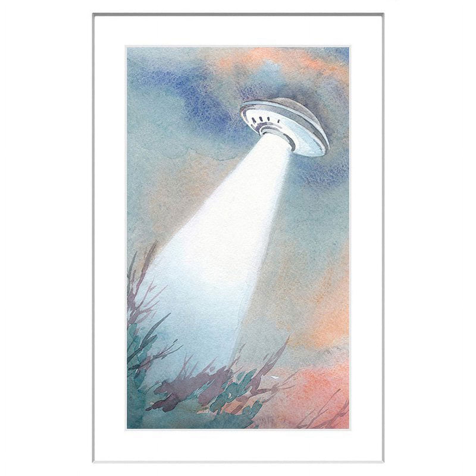 "UFO Arrival" Framed Painting Print