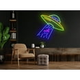 thumbnail image 1 of UFO Astronaut Spaceman Neon Sign, Art Wall Decor, 1 of 4