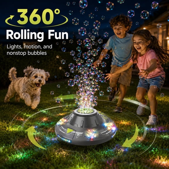 UFO BUBBLE MACHINE Gray Or Blue Color Option Perfect For Birthday Parties Summer Nights And Family Outdoor Entertainment