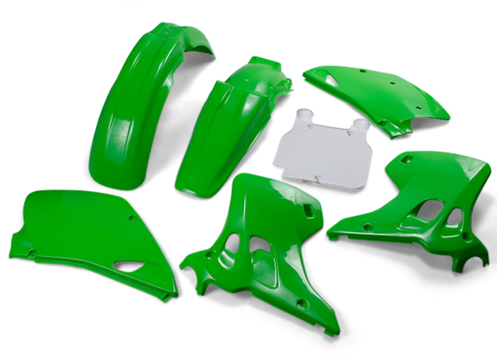 UFO Complete Green/White Plastic Body Kit for '89-92 KX500 (KAKIT189 ...