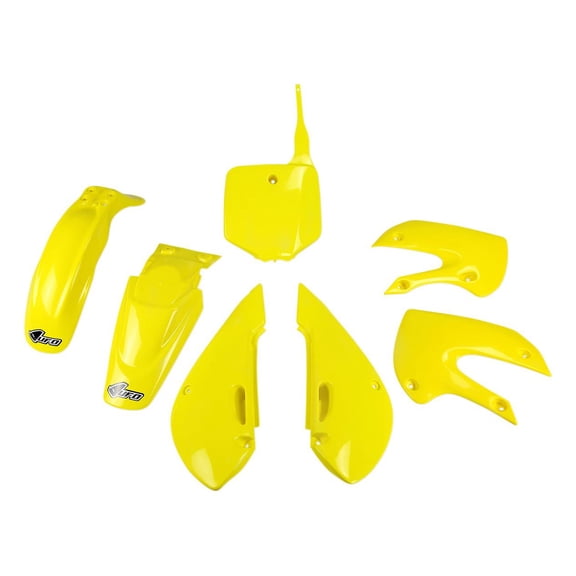 UFO Complete Yellow Plastic Body Kit for '01-09 KLX110 (KA37002-102)