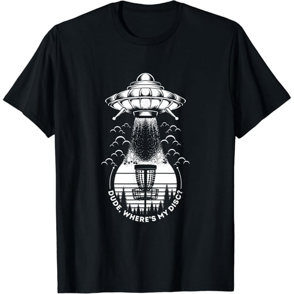 UFO Disc Golf Dude Where's My Disc T-shirt