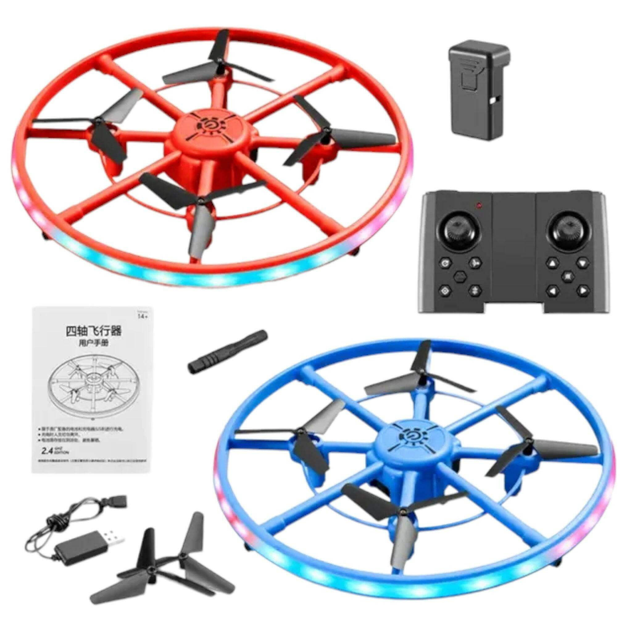 GN Universe UFO Drone with Colorful Lights, RC Quadcopter Orange Ages 14+