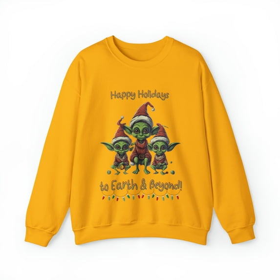 UFO Earth & Beyond XMas Unisex Heavy Blend™ Crewneck Sweatshirt