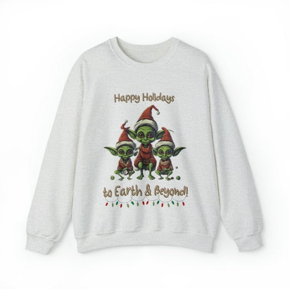 UFO Earth & Beyond XMas Unisex Heavy Blend™ Crewneck Sweatshirt