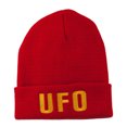 thumbnail image 1 of UFO Embroidered Long Beanie - Red OSFM, 1 of 5