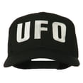 thumbnail image 1 of UFO Embroidered Solid Cotton Twill Cap - Black OSFM, 1 of 5