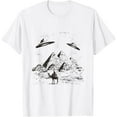 thumbnail image 1 of UFO Flying Over Pyramids Vintage Alien Retro Photo Graphic T-Shirt, 1 of 4