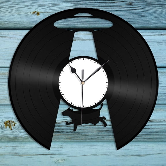 UFO Galaxy Vinyl Wall Clock Best Gift for Friends Home Office Room Decoration Vintage Design Office Bar Room Home Decor