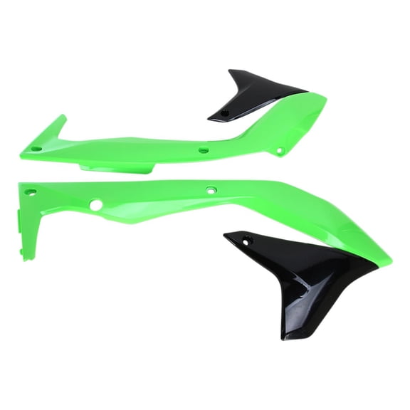 UFO Green/Black Plastic Radiator Shrouds/Covers (KA04736-999)