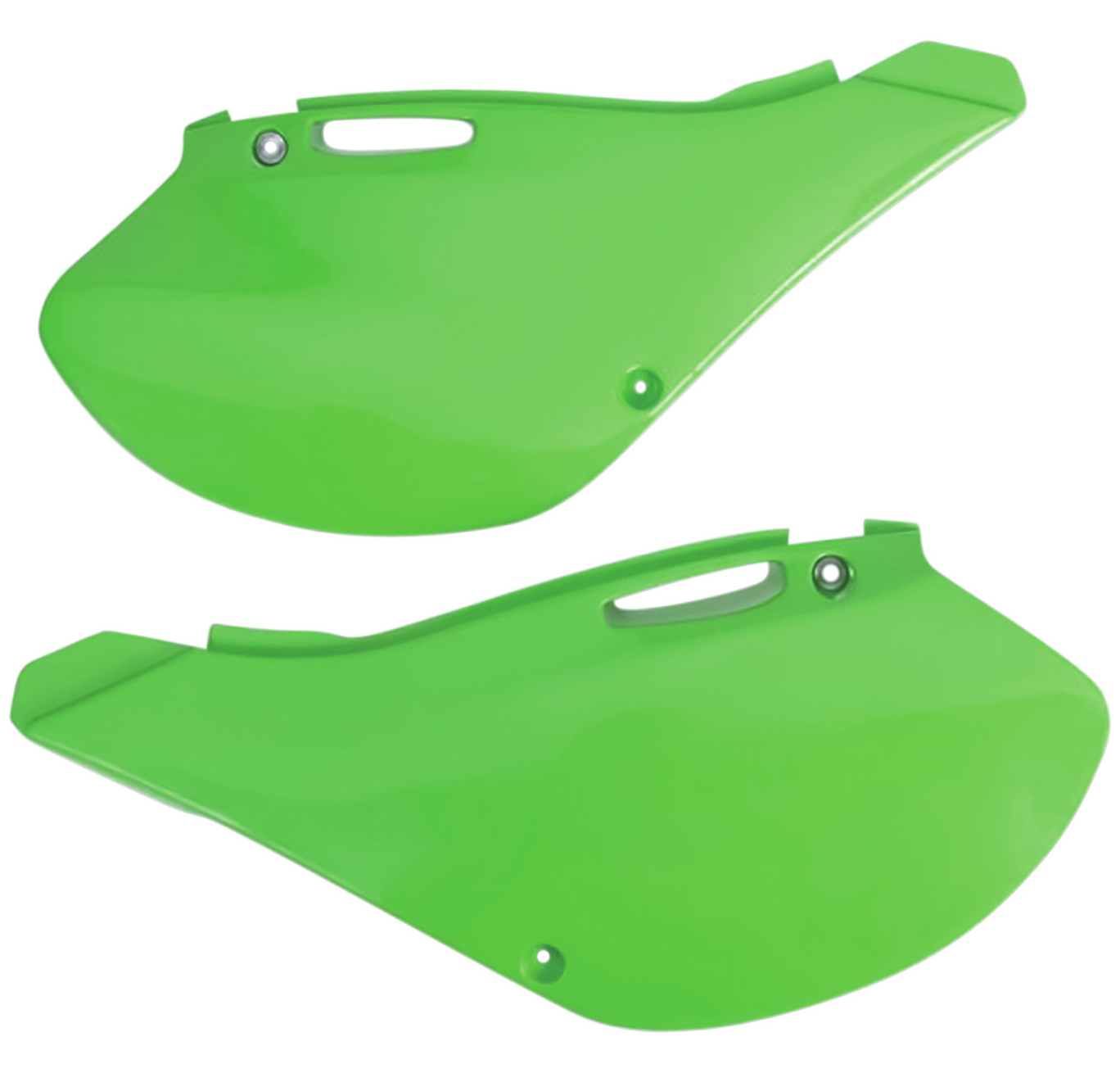 UFO Plastic Replacement Kit For Kawasaki KX125-250 (94-98) - Includes Radiator Covers, Side Panels, Frame Guards In Green
