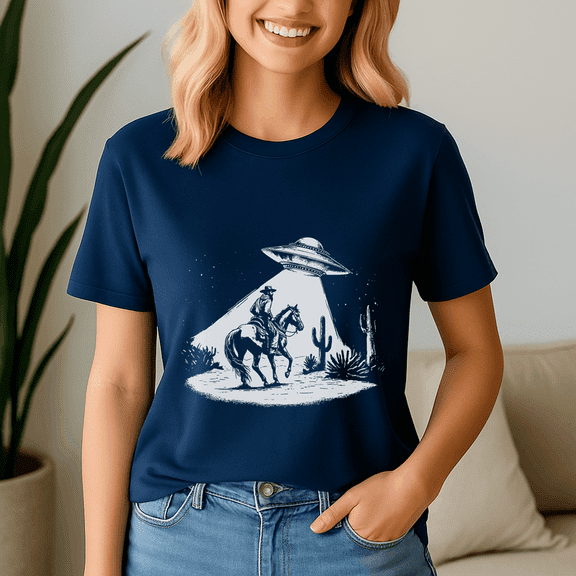 UFO Howdy Alien,Cowboy Halloween Shirt, Costume Ufo Western Tee