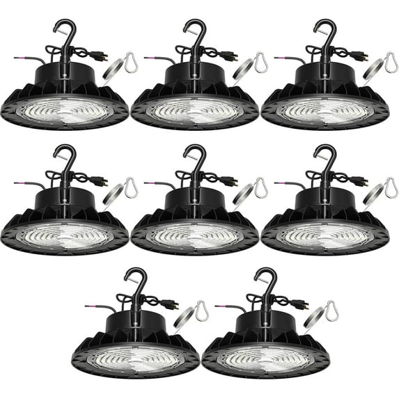 UFO Led High Bay Light, High Bay Led Shop Light 5000K Daylight, 150W, 25000 Lm, Dimmable 1-10V, Ip65 Waterproof, High Bay Light for Warehouse Factory Barn
