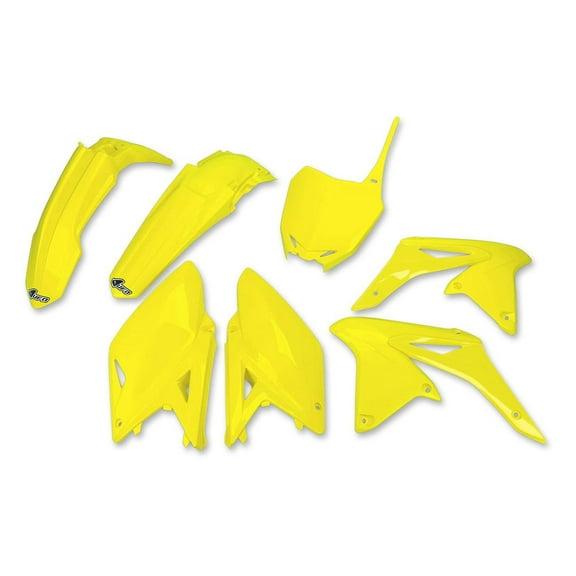 UFO Complete Fluorescent Yellow Plastic Body Kit '08-17 RM-Z 450 (SUKIT417DFLU)