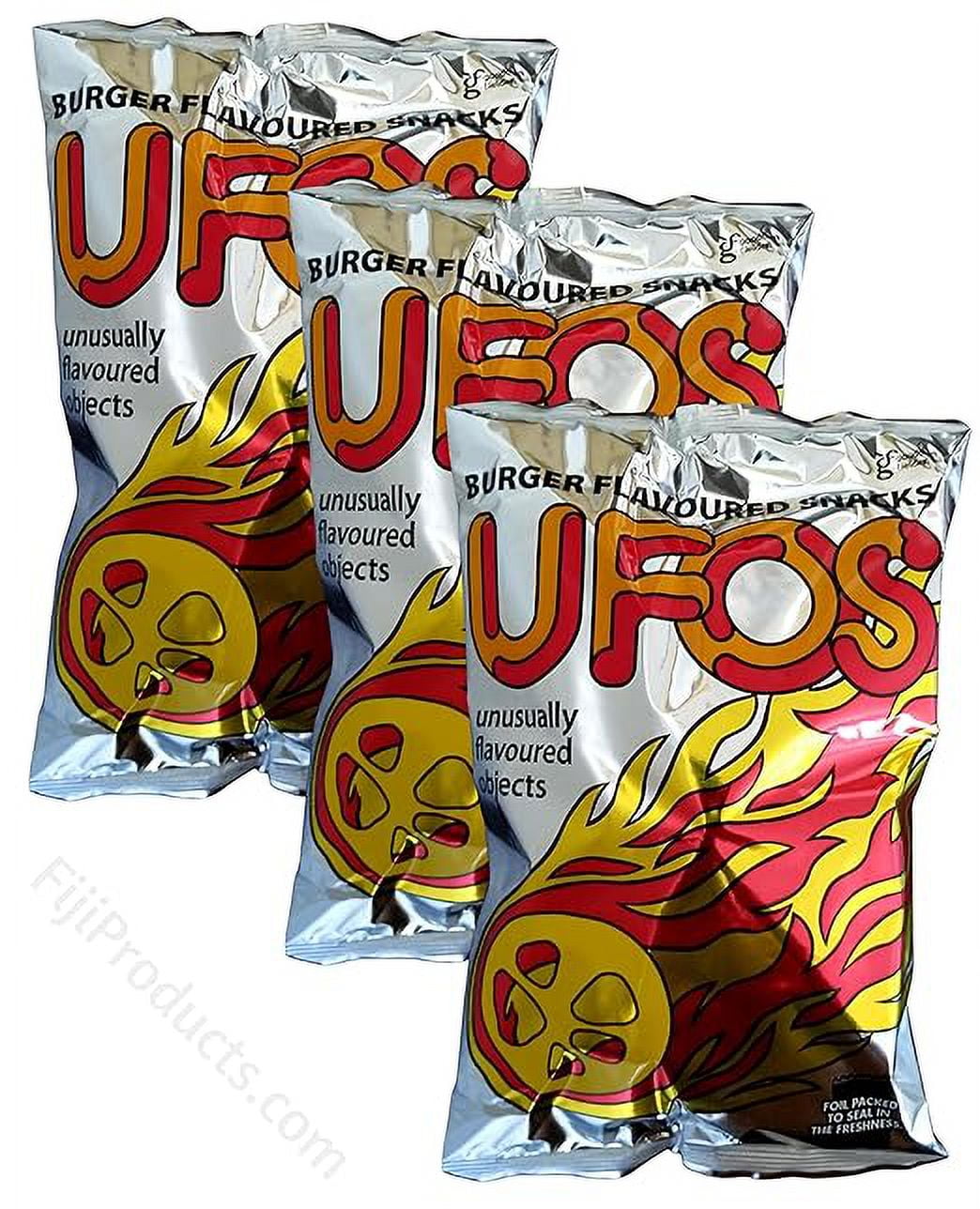 UFO'S Snacks - Burger Flavored Snacks (Pack Of 3 x 200g) Crunchy Snacks ...