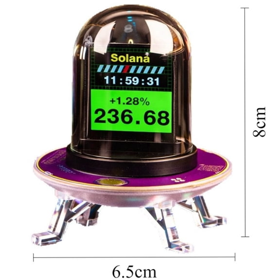 UFO Smart Table Clock Digital Weather Desk Watch Modern Luxury Stock Monitor Tabletop Clock Decorative Aesthetic Desktop Watches