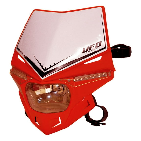 UFO Stealth LED Headlight & Red/White Front Number Plate System (PF01715070)