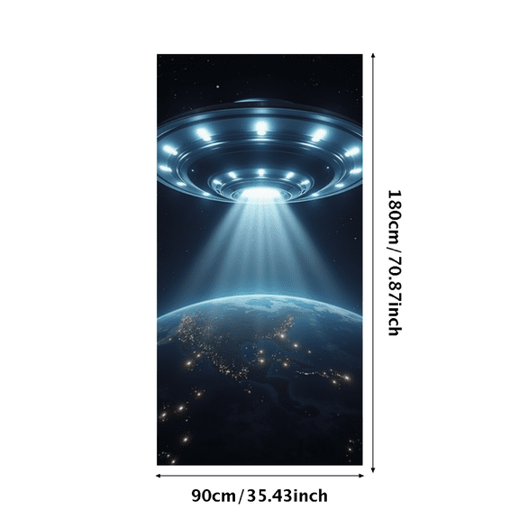 UFO Themed Sci Fi Space Background Banner Party Decorations Photography Props for Cosplay Events Alien Themed Gatherings Sci Fi Conventions