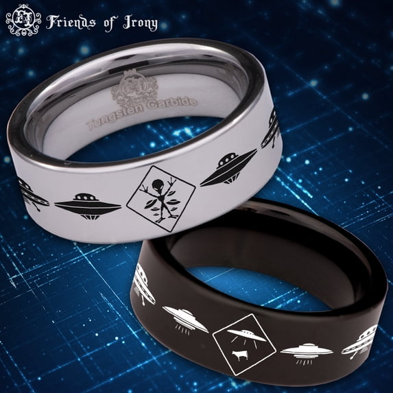 UFO Tungsten Carbide Ring