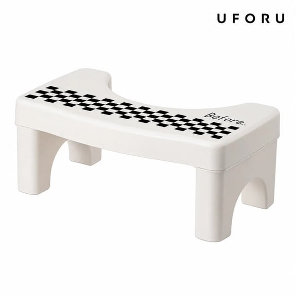 UFORU Bathroom Toilet Stool, Non-Slip Plastic Squatty Potty Style Foot Stool, Portable Toilet Step Stool for Bathroom Use, Home Bathroom Accessory