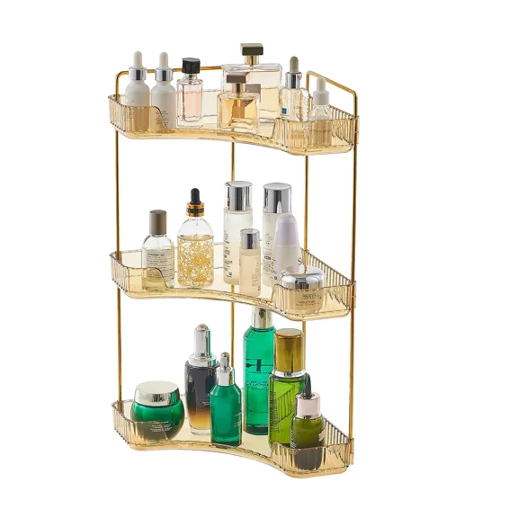 UFORU Large Capacity Acrylic Cosmetic Organizer, Multi-Layer Transparent Makeup Storage Box for Skincare, Perfume and Lipstick Holder, Vanity Organizer for Bathroom Countertop and Bedroom