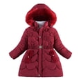 thumbnail image 1 of UFOUND Coat Girls Kids Winter Jacket Winter Coats Medium Length Warm Jacket Windproof Children Jacket Hood Outdoor Jacket Quilted Toddler Outwear Classic, 1 of 4