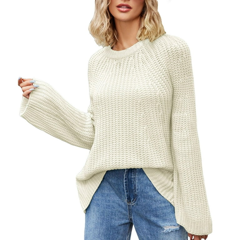 UFOUND Comfy Sweaters New Women Round Neck Oversized Fashionable Knitted For Elegant Loose Fitting Pullover Classic Dailywear Unique Winter Jumper