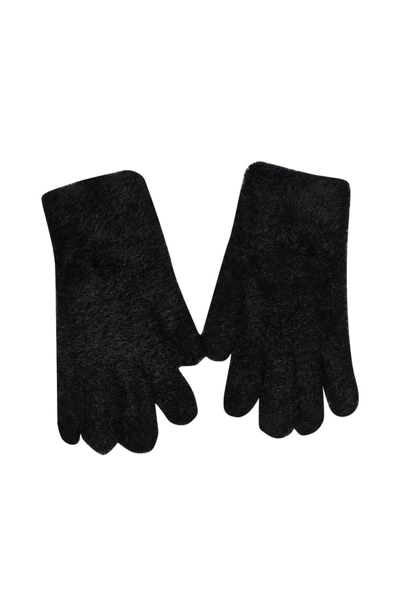 Couples Winter Cycling Windproof Wool Gloves For Men Women Warm Thick Solid Color Cold Knit Gloves