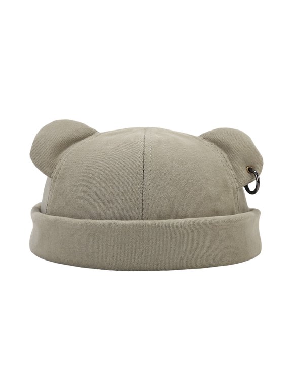 Fall Winter Hats For Women Men Street Fashion Bear Ear Hop Hat Warm Thickened Cap Unisex Brimless Cap