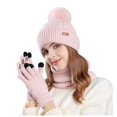 thumbnail image 1 of UFOUND Hat Cap Scarf And Glove Set Fashionable Outdoor Women Warm Three Piece Set Winter, 1 of 9