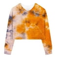 thumbnail image 1 of UFOUND Kids Girls Casual Loose Active Full Sleeves Hoodies Sweatshirts Hooded Short Pullover Tie Dye Teen Crop Tops Toddler Baby Clothes Cozy, 1 of 3