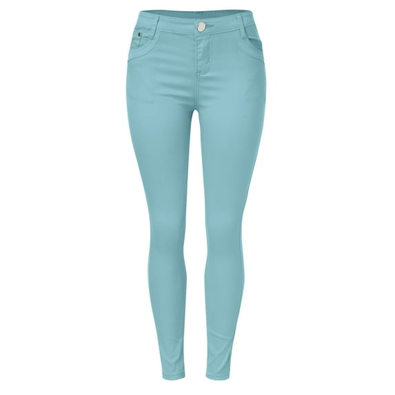 UFOUND Maternity Women High Rise Fashion Pants Classic Solid Color Ankle Length Jeans Casual Regular Tight Fitting Jeans