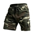 thumbnail image 1 of UFOUND Men Drawstring Plus Size Summer Camo Shorts Multi Pockets Cargo Pants Classic Bottoms Streetwear, 1 of 4