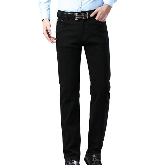 UFOUND Men Jeans Regular Fit Comfort Stretch Knit Denim Jeans Straight Leg Casual Pants For Men Classic Trousers Streetwear