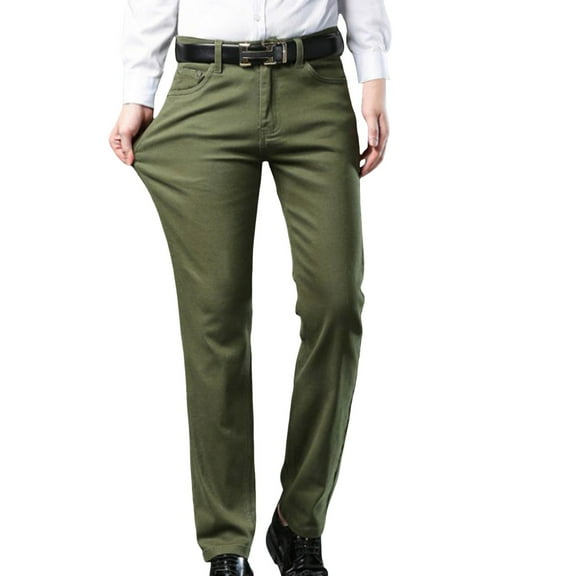 UFOUND Men Jeans Regular Fit Comfort Stretch Knit Denim Jeans Straight Leg Casual Pants For Men Trendy Trousers Streetwear